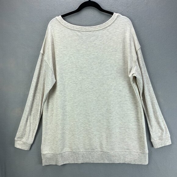 Soft Surroundings Sweatshirt Womens Medium Oatmeal Heather Pullover Athleisure - Picture 4 of 14